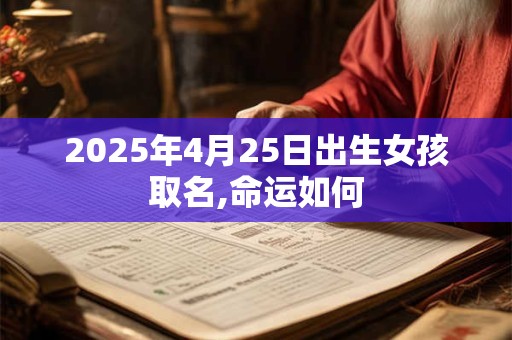 2025年4月25日出生女孩取名,命运如何