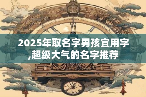 2025年取名字男孩宜用字,超级大气的名字推荐