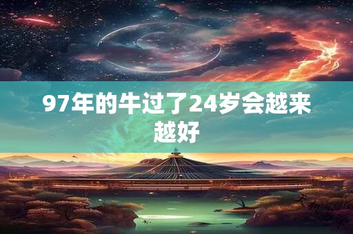 97年的牛过了24岁会越来越好