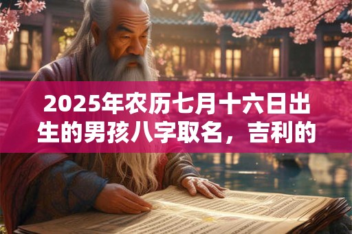 2026年农历七月十六日出生的男孩八字取名，吉利的男孩名字
