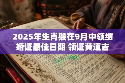 2025年生肖猴在9月中领结婚证最佳日期 领证黄道吉日查询
