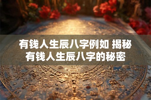 有钱人生辰八字例如 揭秘有钱人生辰八字的秘密
