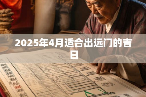 2025年4月适合出远门的吉日