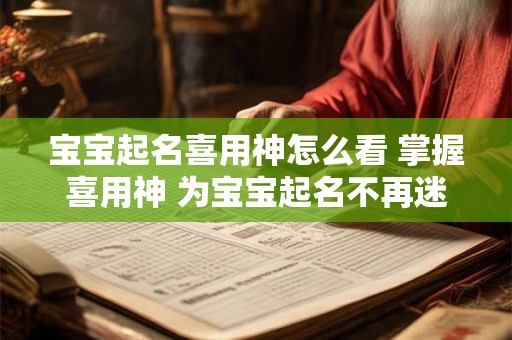 宝宝起名喜用神怎么看 掌握喜用神 为宝宝起名不再迷茫！