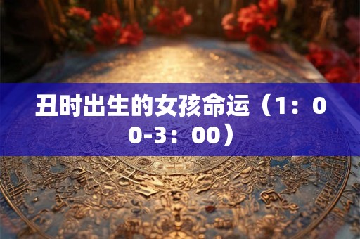 丑时出生的女孩命运（1：00-3：00）