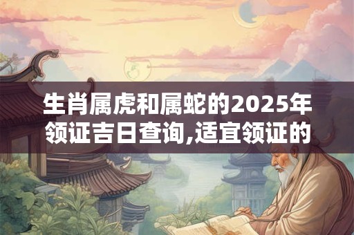 生肖属虎和属蛇的2026年领证吉日查询,适宜领证的好日子