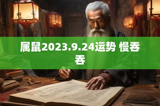 属鼠2023.9.24运势 慢吞吞