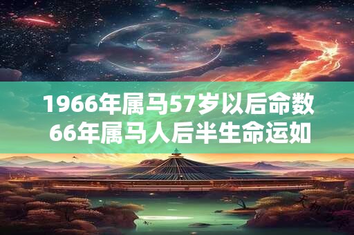 1966年属马57岁以后命数 66年属马人后半生命运如何 1966年属马57岁以后命数 66年属马人后半生命运如何