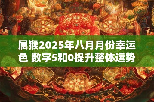 属猴2025年八月月份幸运色 数字5和0提升整体运势
