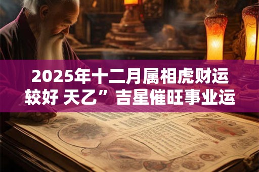 2025年十二月属相虎财运较好 天乙”吉星催旺事业运势