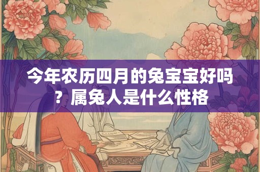 今年农历四月的兔宝宝好吗？属兔人是什么性格