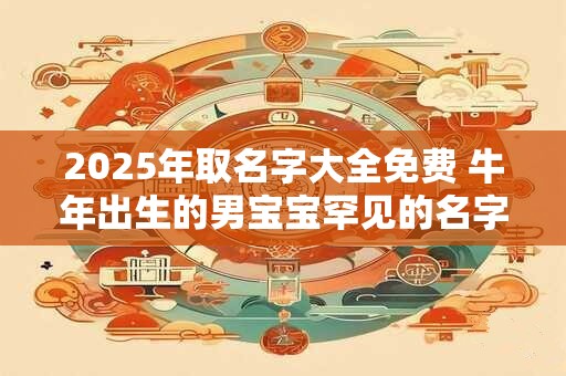 2025年取名字大全免费 牛年出生的男宝宝罕见的名字
