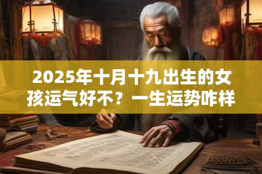 2026年十月十九出生的女孩运气好不？一生运势咋样