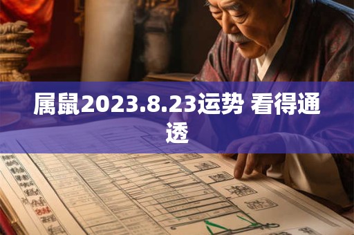 属鼠2023.8.23运势 看得通透