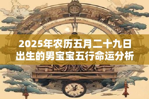 2025年农历五月二十九日出生的男宝宝五行命运分析