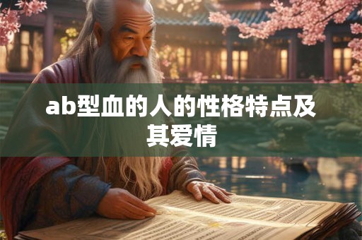 ab型血的人的性格特点及其爱情