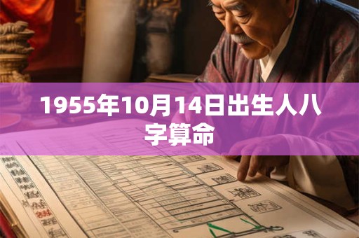 1955年10月14日出生人八字算命