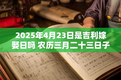 2025年4月23日是吉利嫁娶日吗 农历三月二十三日子如何