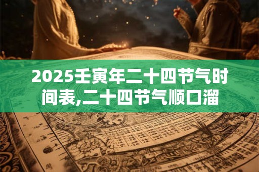 2026壬寅年二十四节气时间表,二十四节气顺口溜