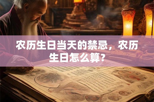 农历生日当天的禁忌，农历生日怎么算？