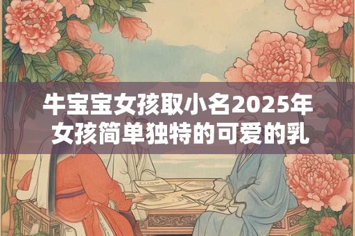 牛宝宝女孩取小名2025年 女孩简单独特的可爱的乳名