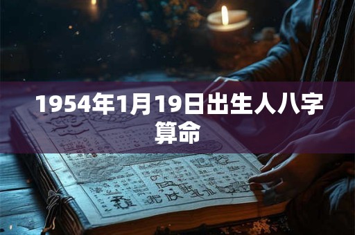 1954年1月19日出生人八字算命