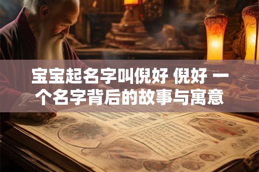 宝宝起名字叫倪好 倪好 一个名字背后的故事与寓意
