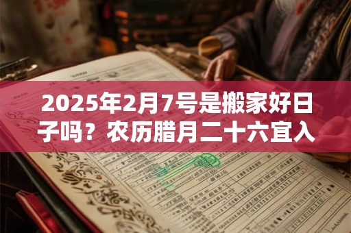 2025年2月7号是搬家好日子吗？农历腊月二十六宜入宅吗