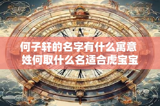 何子轩的名字有什么寓意 姓何取什么名适合虎宝宝