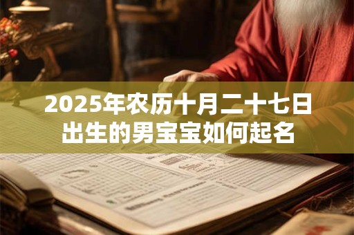2025年农历十月二十七日出生的男宝宝如何起名