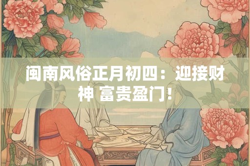 闽南风俗正月初四：迎接财神 富贵盈门！