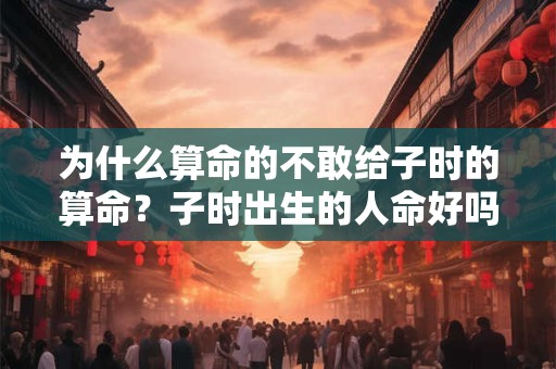 为什么算命的不敢给子时的算命？子时出生的人命好吗？