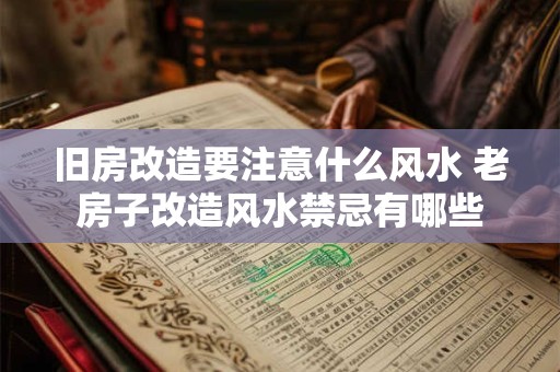 旧房改造要注意什么风水 老房子改造风水禁忌有哪些