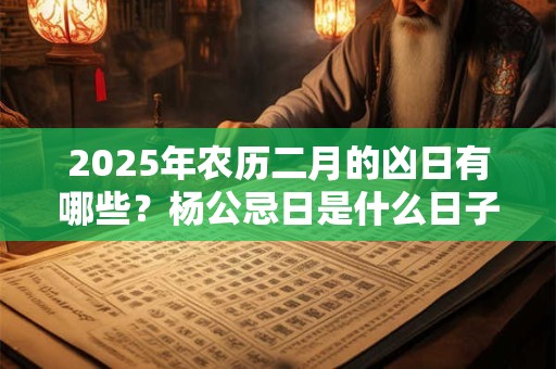 2025年农历二月的凶日有哪些？杨公忌日是什么日子