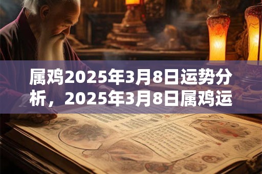 属鸡2025年3月8日运势分析，2025年3月8日属鸡运势分析