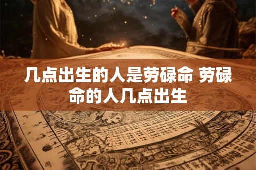 几点出生的人是劳碌命 劳碌命的人几点出生