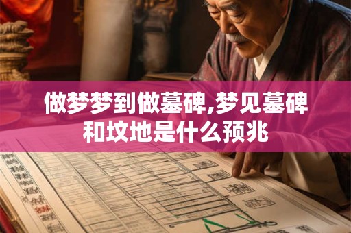 做梦梦到做墓碑,梦见墓碑和坟地是什么预兆