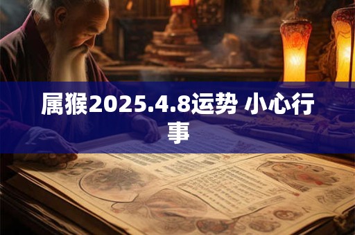 属猴2025.4.8运势 小心行事