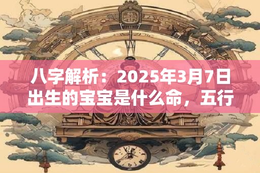 八字解析：2025年3月7日出生的宝宝是什么命，五行缺什么