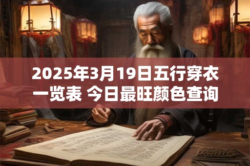 2025年3月19日五行穿衣一览表 今日最旺颜色查询