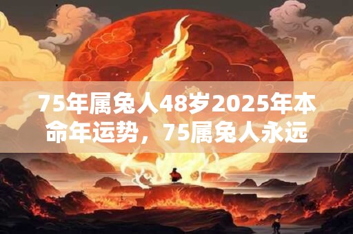 75年属兔人48岁2025年本命年运势，75属兔人永远最旺的颜色