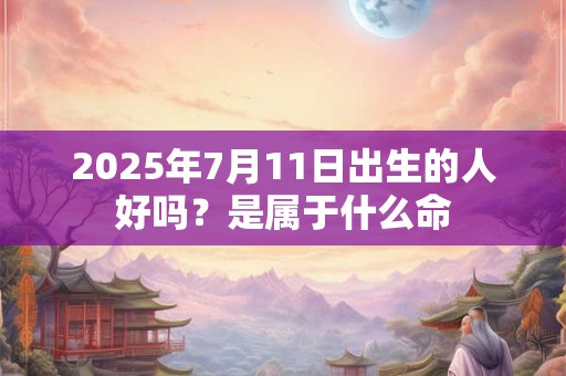 2025年7月11日出生的人好吗？是属于什么命