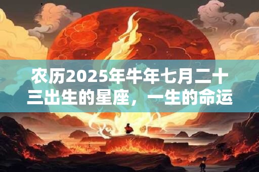 农历2025年牛年七月二十三出生的星座，一生的命运运势如何？