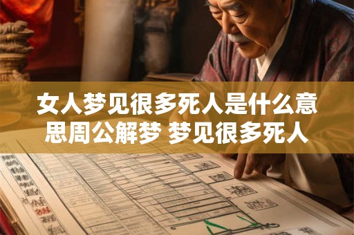 女人梦见很多死人是什么意思周公解梦 梦见很多死人是什么意思周公解梦
