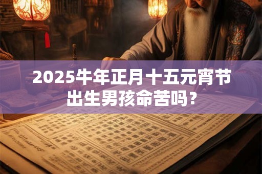 2025牛年正月十五元宵节出生男孩命苦吗？