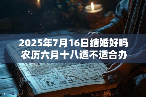 2025年7月16日结婚好吗 农历六月十八适不适合办酒席