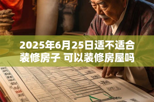 2025年6月25日适不适合装修房子 可以装修房屋吗