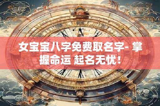 女宝宝八字免费取名字- 掌握命运 起名无忧！
