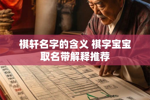 祺轩名字的含义 祺字宝宝取名带解释推荐