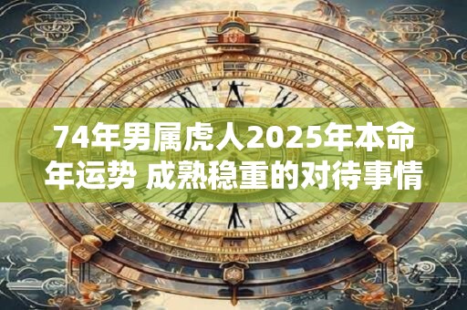 74年男属虎人2025年本命年运势 成熟稳重的对待事情